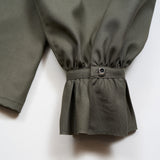 GATHER COLLAR BLOUSE WOOL