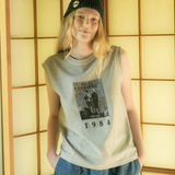 SLEEVELESS T PHOTO EMBROIDERY