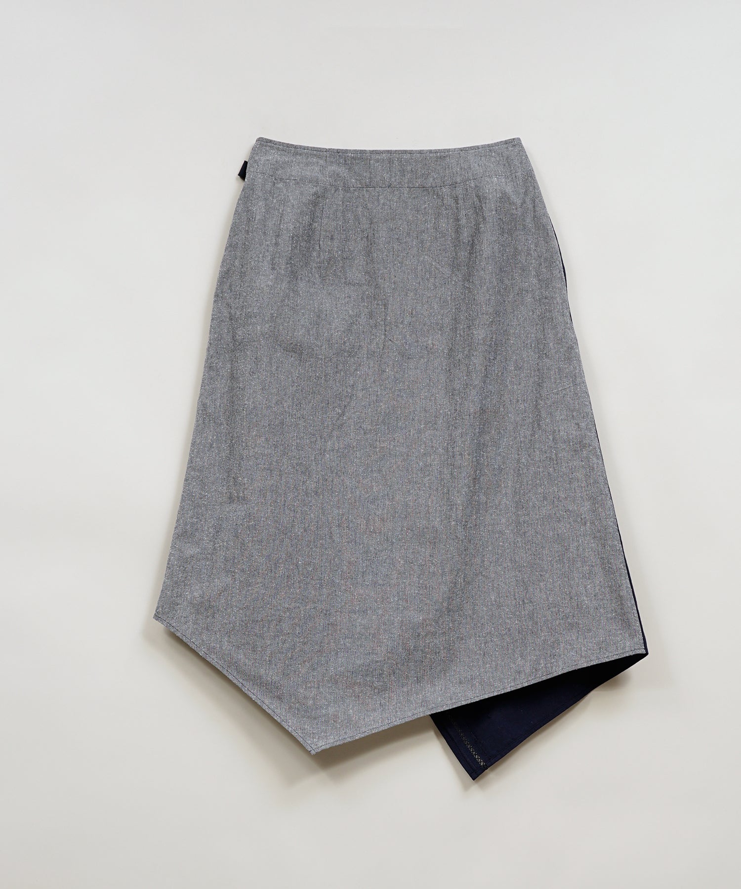 HANDKERCHIEF HEM WRAP SKIRT NOIL