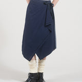 HANDKERCHIEF HEM WRAP SKIRT NOIL