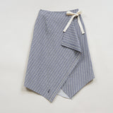 HANDKERCHIEF HEM WRAP SKIRT STRIPE