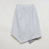 HANDKERCHIEF HEM WRAP SKIRT STRIPE