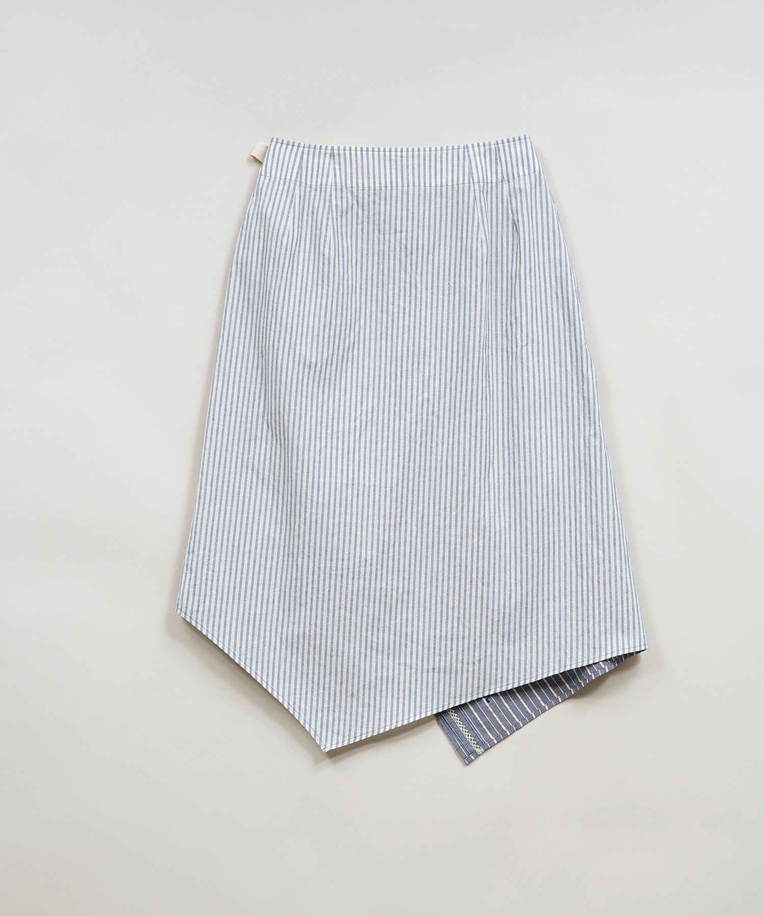 HANDKERCHIEF HEM WRAP SKIRT STRIPE