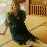 ANTIQUE APRON DRESS NOIL