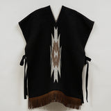 TRIBAL PONCHO  RAG JACQUARD