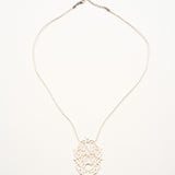 ANTIQUE LACE INITIAL LONG NECK