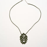 ANTIQUE LACE INITIAL LONG NECK