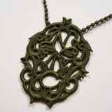 ANTIQUE LACE INITIAL LONG NECK