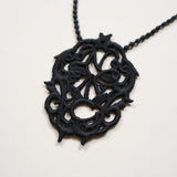 ANTIQUE LACE INITIAL LONG NECK