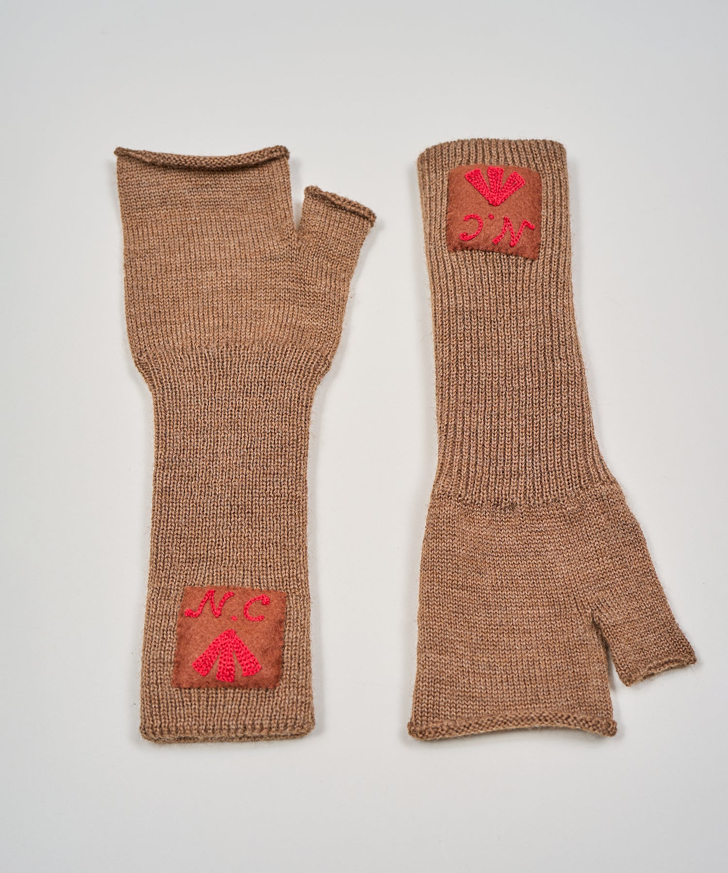 WOOL FINGERLESS GLOVES