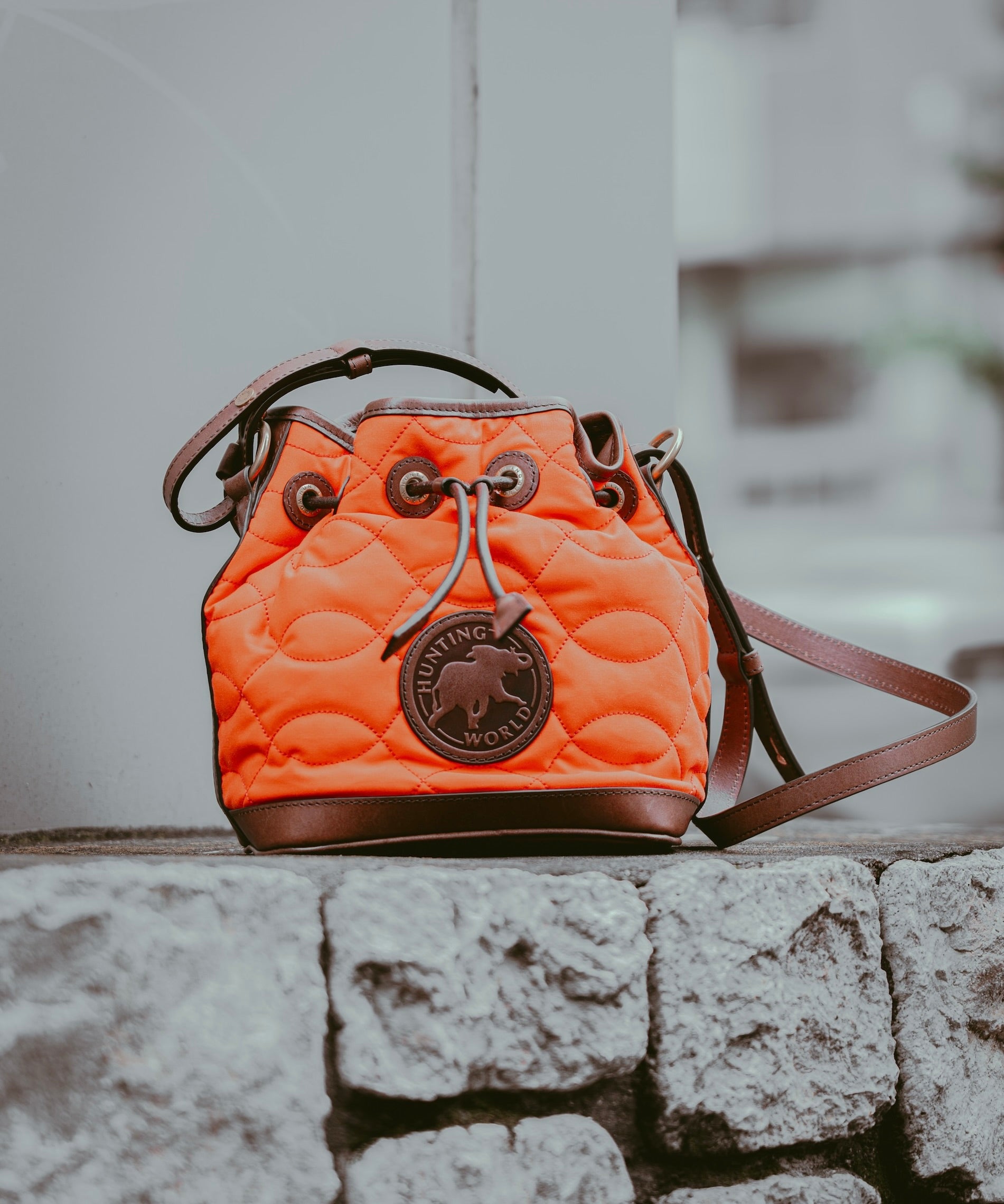 HUNTING WORLD × Nigel Cabourn MINI DRAWSTRING BAG VENTILE QT