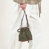 HUNTING WORLD × Nigel Cabourn MINI DRAWSTRING BAG VENTILE QT